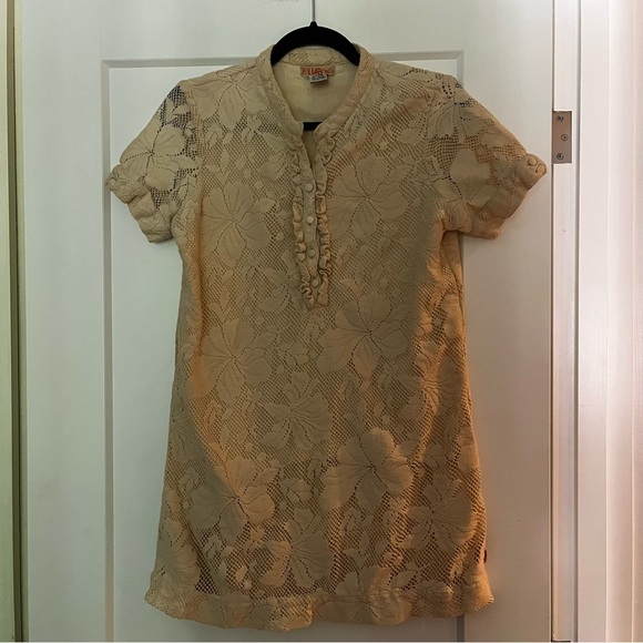 Vintage 90s Y2k Billabong Lace Floral Dress - Picture 1 of 9